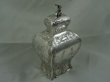 silver tea caddy for sale silver tea caddy for sale EDGWARE