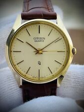 Deslumbrante Vintage Citizen CQ Quartzo Fino Relógio Masculino Genuíno 36mm Perfeito comprar usado  Enviando para Brazil