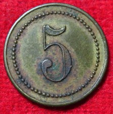 Gettone centesimi lira usato Gettone centesimi lira usato  Ascoli Piceno