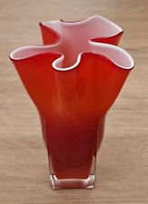 Red glass handkerchief for sale  WOLVERHAMPTON