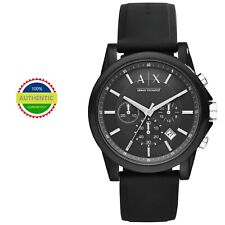 Relógio ARMANI EXCHANGE AX1326 masculino mostrador preto pulseira de silicone cronógrafo multidial comprar usado  Enviando para Brazil