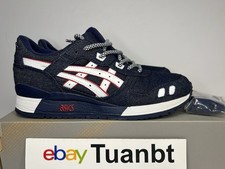 Usado, Denim masculino Asics Gel Lyte 3 x Ronnie Fieg KITH "Denim"/branco/vermelho H20CK-5001 comprar usado  Enviando para Brazil