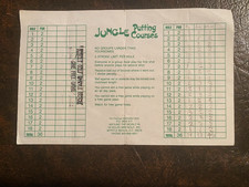 Cartão de pontuação vintage de mini golfe selva 40+ anos - Myrtle Beach, SC comprar usado  Enviando para Brazil