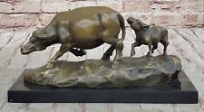 Grande Original Milo capa búfalo com bezerro Escultura de Bronze Genuína Estátua Venda comprar usado  Enviando para Brazil