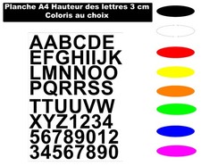 Planche lettres chiffres d'occasion  Saint-Perdon