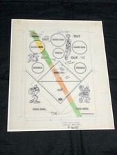 Esboço de jogo de beisebol original Disney Artist Proof “Disney Sport Pateta”. comprar usado  Enviando para Brazil