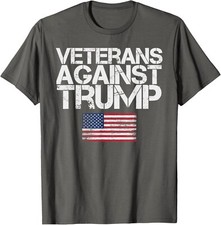 Camiseta unissex Veterans Against Trump veteranos militares contra Trump comprar usado  Enviando para Brazil