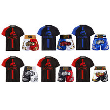 Conjunto de roupa de boxe infantil masculina color block prática treino shorts esportivos comprar usado  Enviando para Brazil