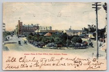 Cartão postal San Antonio Texas TX Alamo Plaza correios St View 1905 lojas lojas comprar usado  Enviando para Brazil