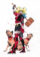 ARTE ORIGINAL HARLEY QUINN POR RODRIGO CATRACA COR A3 comprar usado  Enviando para Brazil
