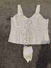 White corset basque for sale  DERBY