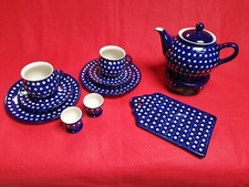 Frühstücksset keramik blau gebraucht kaufen  Olbernhau