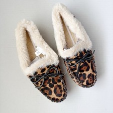 Novo sem etiquetas J. Chinelo Crew com estampa de leopardo Lodge Shoes cabelo de panturrilha tamanho 7 comprar usado  Enviando para Brazil