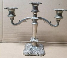 Usado, Castiçal vintage folheado a prata 3 castiçais ornamentado 1,5 kg comprar usado  Enviando para Brazil