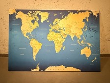 Weltkarte leinwand holzrahmen gebraucht kaufen  Essen
