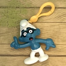 RARO Smurfs Brainy Smurf Chaveiro Clipe Figura de Colecionador Vintage Anos 80 Smurf Muito Bom Estado comprar usado  Enviando para Brazil