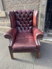 Vintage oxblood chesterfield for sale  GLASGOW
