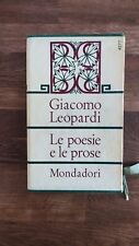 Giacomo leopardi. poesie usato  Sarzana