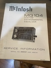 Mcintosh mq104 service for sale  Las Cruces