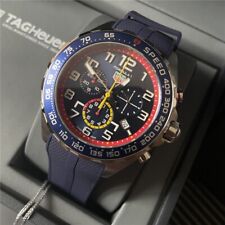 TAGHEUER  Formula 1 QUARTZ Chronograph 43mm Mens Watch BLUE RUBBER BAND CAZ101AL comprar usado  Enviando para Brazil