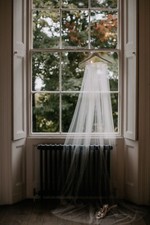 Ivory pearl veil for sale  CHESTERFIELD
