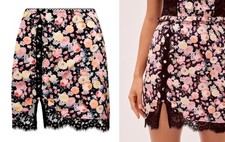 Saia frontal For Love & Lemons tamanho M gardênia floral cetim botão comprar usado  Enviando para Brazil
