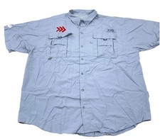 Camisa masculina Columbia PFG cinza com botões desempenho peixe ventilado tactel náilon Q, usado comprar usado  Enviando para Brazil