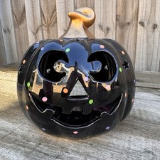 Suporte Jack-O’-Lantern cerâmica preta crepúsculo Halloween abóbora tealight comprar usado  Enviando para Brazil