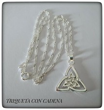 TRIQUETA CELTA PLATA DE LEY COLGANTE CELTA TRIQUET PENDANT  SILVER CADENA PLATA comprar usado  Enviando para Brazil