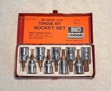 CONJUNTO DE SOQUETE VINTAGE 10 PEÇAS 3/8” BIT DE TORQUE ~ TORX STAR DRIVER ~ T-10 A T-50 comprar usado CONJUNTO DE SOQUETE VINTAGE 10 PEÇAS 3/8” BIT DE TORQUE ~ TORX STAR DRIVER ~ T-10 A T-50 comprar usado  Enviando para Brazil