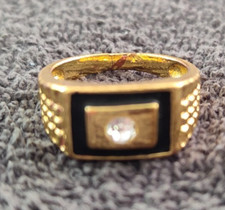 Ring goldfarbend schwarz gebraucht kaufen  Satrup