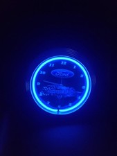 Relógio de parede Ford 15" neonética LED neon alimentado por placa de loja automotiva usada comprar usado  Enviando para Brazil