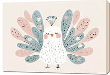 Obraz 100x70cm Wzory dla Dzieci, Dziewczynki i Chłopca - Paw na sprzedaż  PL