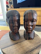 african carved wooden heads for sale  DERBY