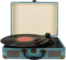 (435)Gravador de vinil toca-discos Bluetooth levemente usado com alto-falantes 3 velocidades, usado comprar usado  Enviando para Brazil