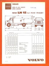 Usado, VOLVO TRUCKS / TYPE LN 12 4X2  / PORTEUR / FICHE TECHNIQUE DE 1975 comprar usado  Enviando para Brazil