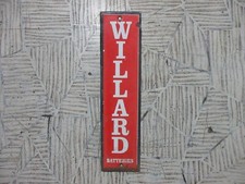 Placa de metal esmaltada porcelana Willard Batteries tamanho 8 x 2 polegadas comprar usado  Enviando para Brazil