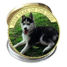 Husky Siberiano 2018 Moeda Comemorativa do Ano do Cão - Medalha de Ouro de Colecionador comprar usado Husky Siberiano 2018 Moeda Comemorativa do Ano do Cão - Medalha de Ouro de Colecionador comprar usado  Enviando para Brazil