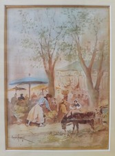 Ancienne aquarelle emile d'occasion  France