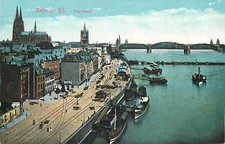 AK - Köln am Rhein - Leystapel - Katedra w Kolonii - Dombrücke na sprzedaż  Wysyłka do Poland