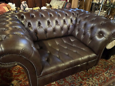 Genuine leather chesterfield for sale  PWLLHELI