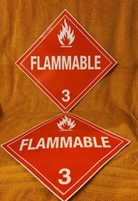 Flammable vinyl sticker for sale  Milton