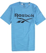 Reebok Mens Workout Ready Logo Graphic T-Shirt, Blue, Medium for sale  Hillsboro