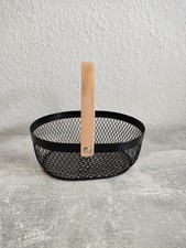Schwarzer metallkorb bambusgri gebraucht kaufen  Nettetal