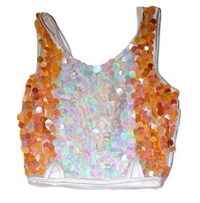 Top pailetten weiß gebraucht kaufen  Brück