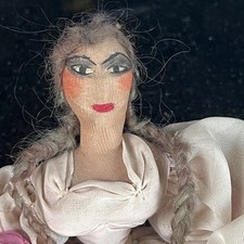 Charmoso Pano Mexicano Antigo e Fio Feito à Mão Boneca OOAK Trança Holandesa Com Cabelo Real comprar usado  Enviando para Brazil