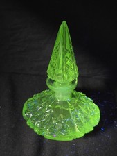 RARO FRASCO DE PERFUME BOÊMIO TCHECO ART DÉCO DÉCADA DE 1930, BRILHA SOB LUZ UV MUITO BOM ESTADO. comprar usado  Enviando para Brazil