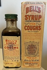 Frasco de remédio vintage xarope para tosse Bell’s com caixa colecionável vazio comprar usado  Enviando para Brazil