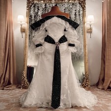 Vestido de noiva eduardiano vitoriano estético fora do ombro civil década de 1920 flapper comprar usado Vestido de noiva eduardiano vitoriano estético fora do ombro civil década de 1920 flapper comprar usado  Enviando para Brazil