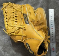 Luva de beisebol Mizuno GACHI destro infantil amarela couro de alta qualidade usada comprar usado  Enviando para Brazil